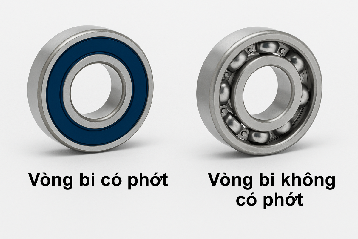 Vòng bi có phớt và vòng bi không phớt