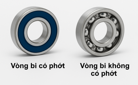 Vòng bi có phớt và vòng bi không phớt